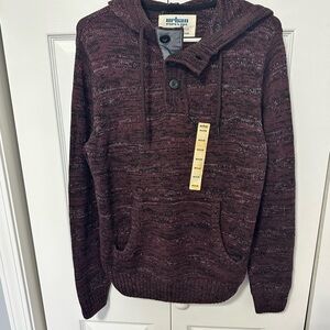 Urban Pipeline Men's Burgundy Knit Sweater